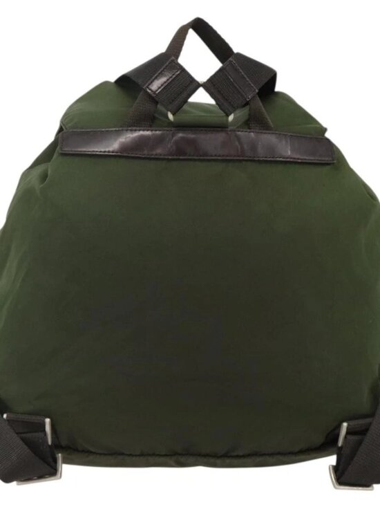 PRADA Backpack Nylon Green Silver Auth bs34371 main image 12